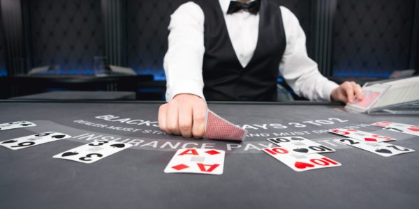 During a Blackjack game the maths gets underway as soon as the croupier deals the first card.