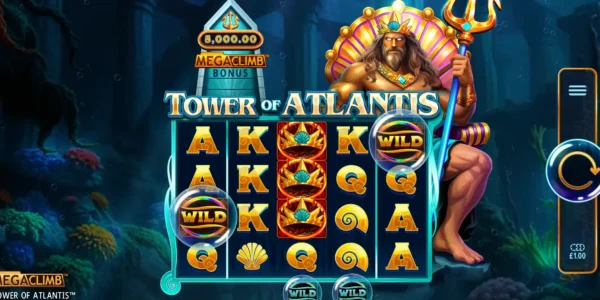 Tower of Atlantis, played on PokerStars, has a MegaClimb bonus.